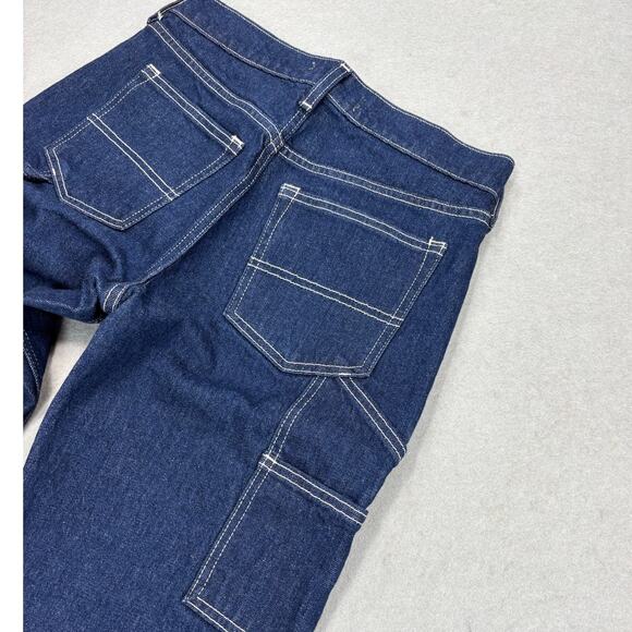 Abercrombie & Fitch 25 The Baggy Low Rise cargo jean dark denim cuffed 90s style - Picture 5 of 7